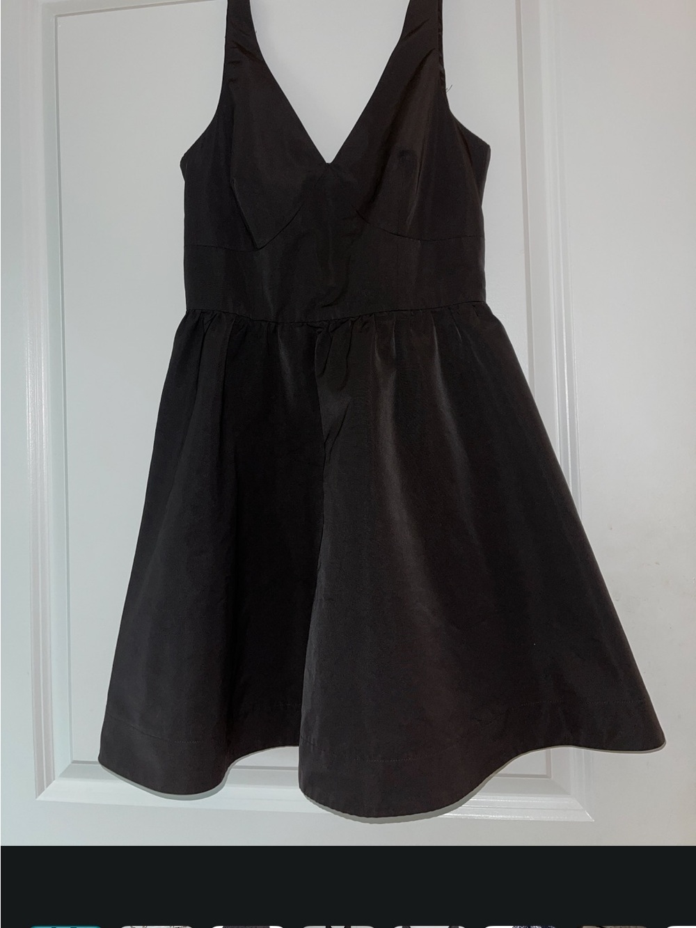 Express Black V-Neck Sleeveless Mini Dress